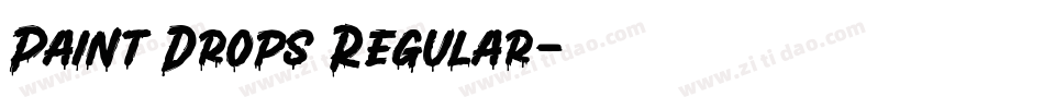 Paint Drops Regular字体转换